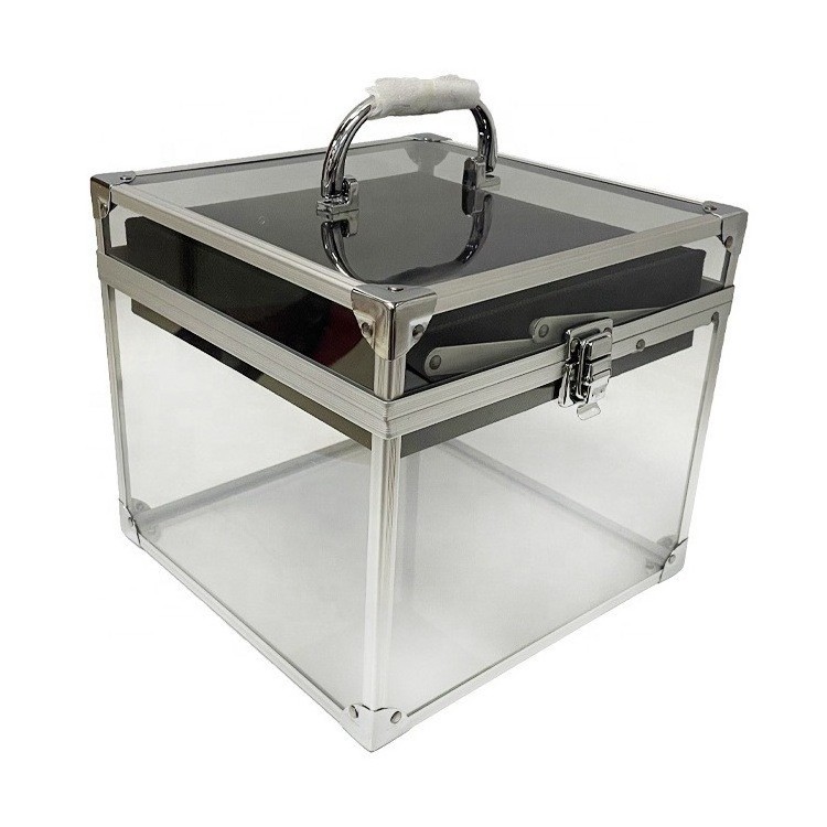 Travel PortableAluminum Alloy Storage Case For Tiara Jewelry Box Pageant Crown Cases With Sash Tray