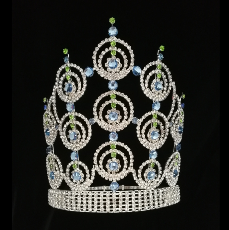 Custom Tall Large Beauty Tiara Rhinestone Pageant Crown