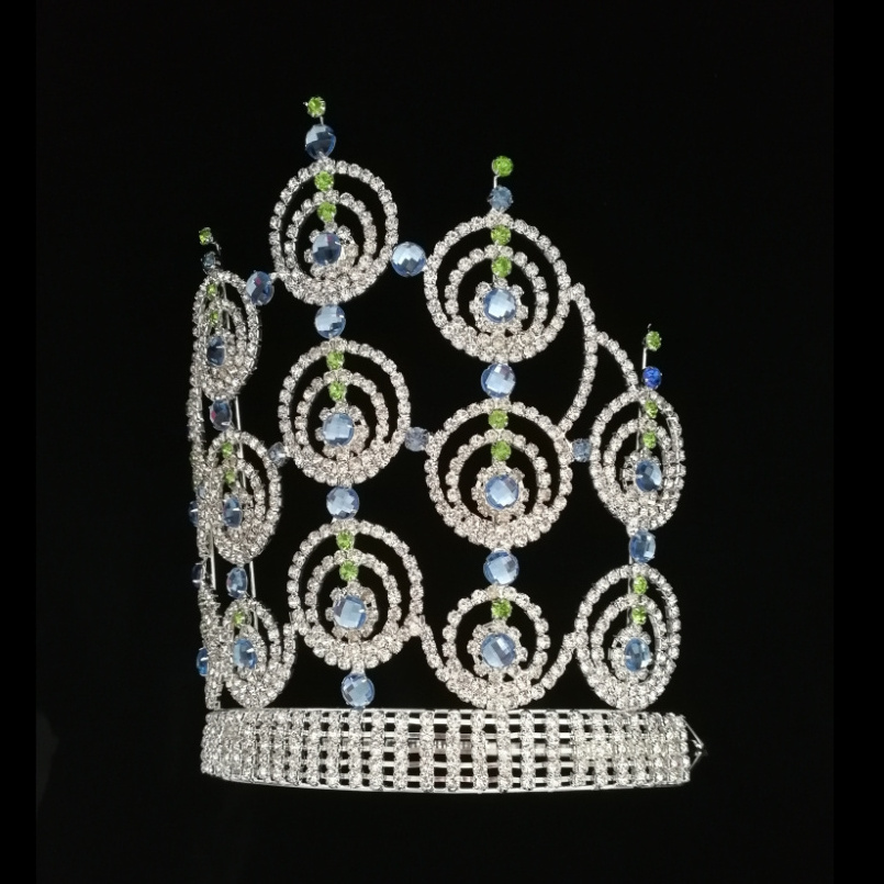 Custom Tall Large Beauty Tiara Rhinestone Pageant Crown