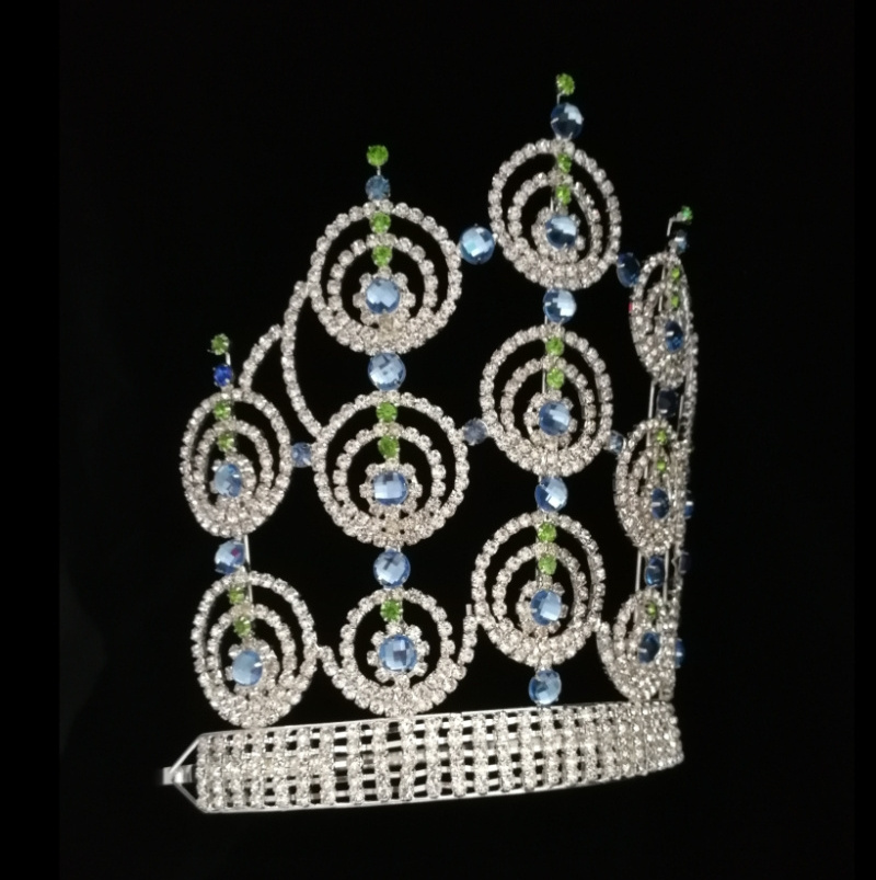 Custom Tall Large Beauty Tiara Rhinestone Pageant Crown