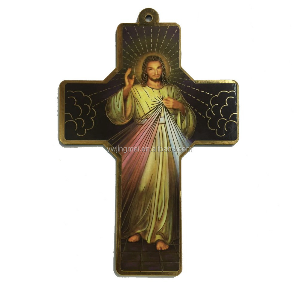 Wood Decoration Catholic/religious Saints Icon Carved Ply Wood Art & Collectible Cross Religious Wall Icon Crucifix CN;ZHE KM003