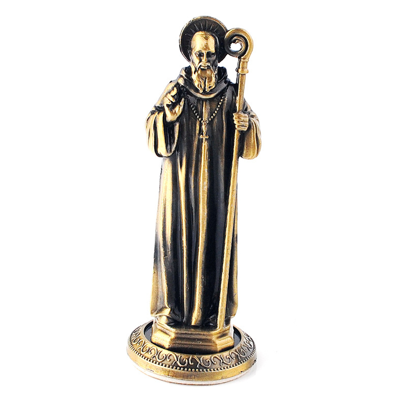 Wholesale Price Metal Religious Mini Statues Catholic Priest Statue for Tabletop Decoration and Memorial