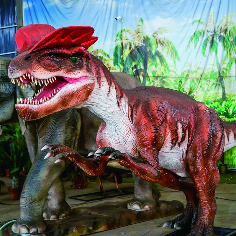 Dilophosaurus  Animatronic Robotic Products for Amusement Park Jurassic Dinosaur World Waterproof