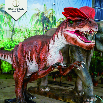 Dilophosaurus  Animatronic Robotic Products for Amusement Park Jurassic Dinosaur World Waterproof