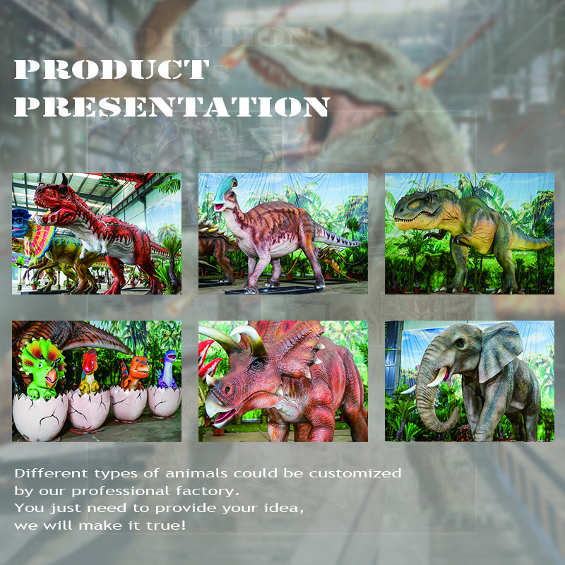 Lion Animatronic Dinosaur Model Robotic for Amusement Park Realistic Outdoors For Sale