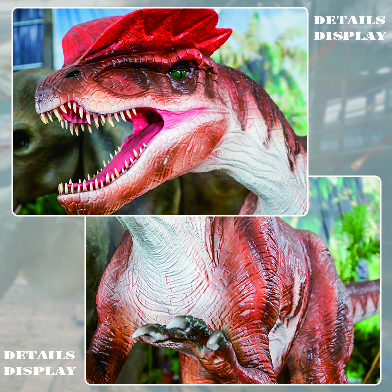 Dilophosaurus  Animatronic Robotic Products for Amusement Park Jurassic Dinosaur World Waterproof