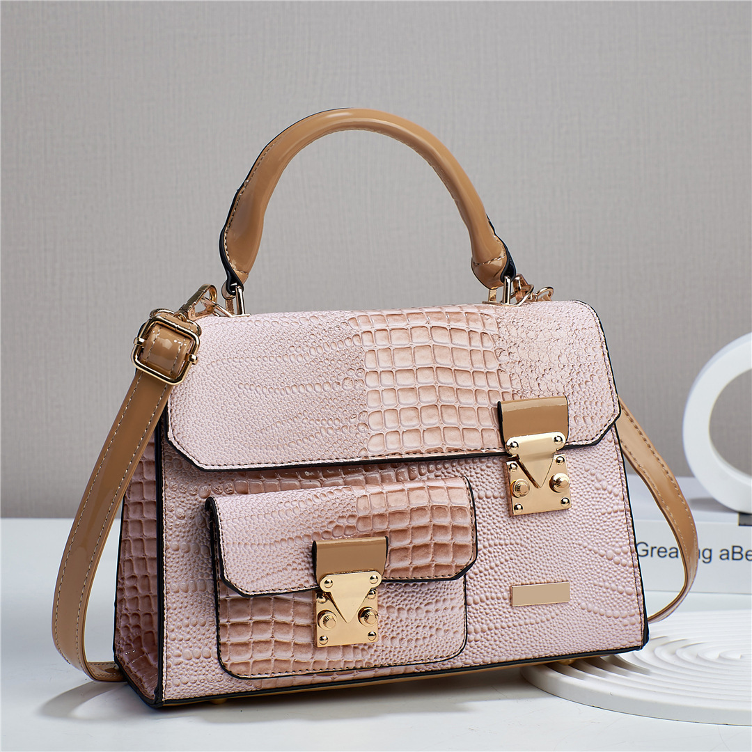 wholesale women bags  fashion trend  high-grade women stone pattern  handbags tote bag  with metal buckle for travel