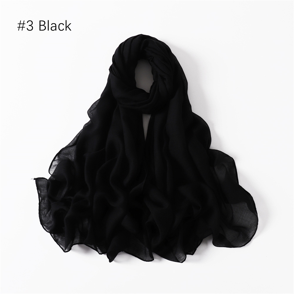 Breathable Light Weight Soft Cotton Rayon Viscose Woven Modal Muslim Women Shawl Hijab Scarf