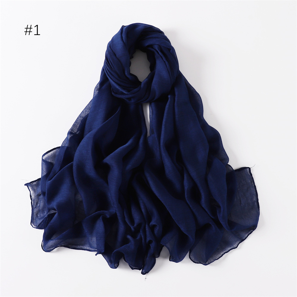 Breathable Light Weight Soft Cotton Rayon Viscose Woven Modal Muslim Women Shawl Hijab Scarf