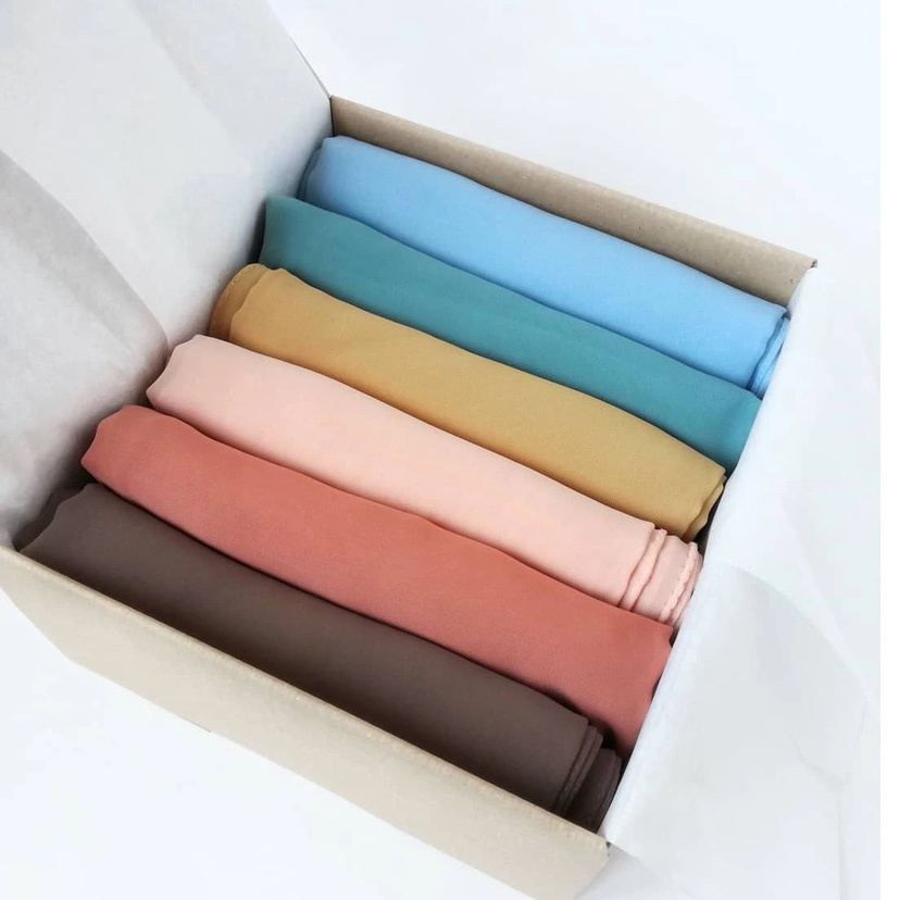 Premium Good Quality New Dubai Scarf For Muslim Women African Chiffon Hijab 1 Dollar Hijab