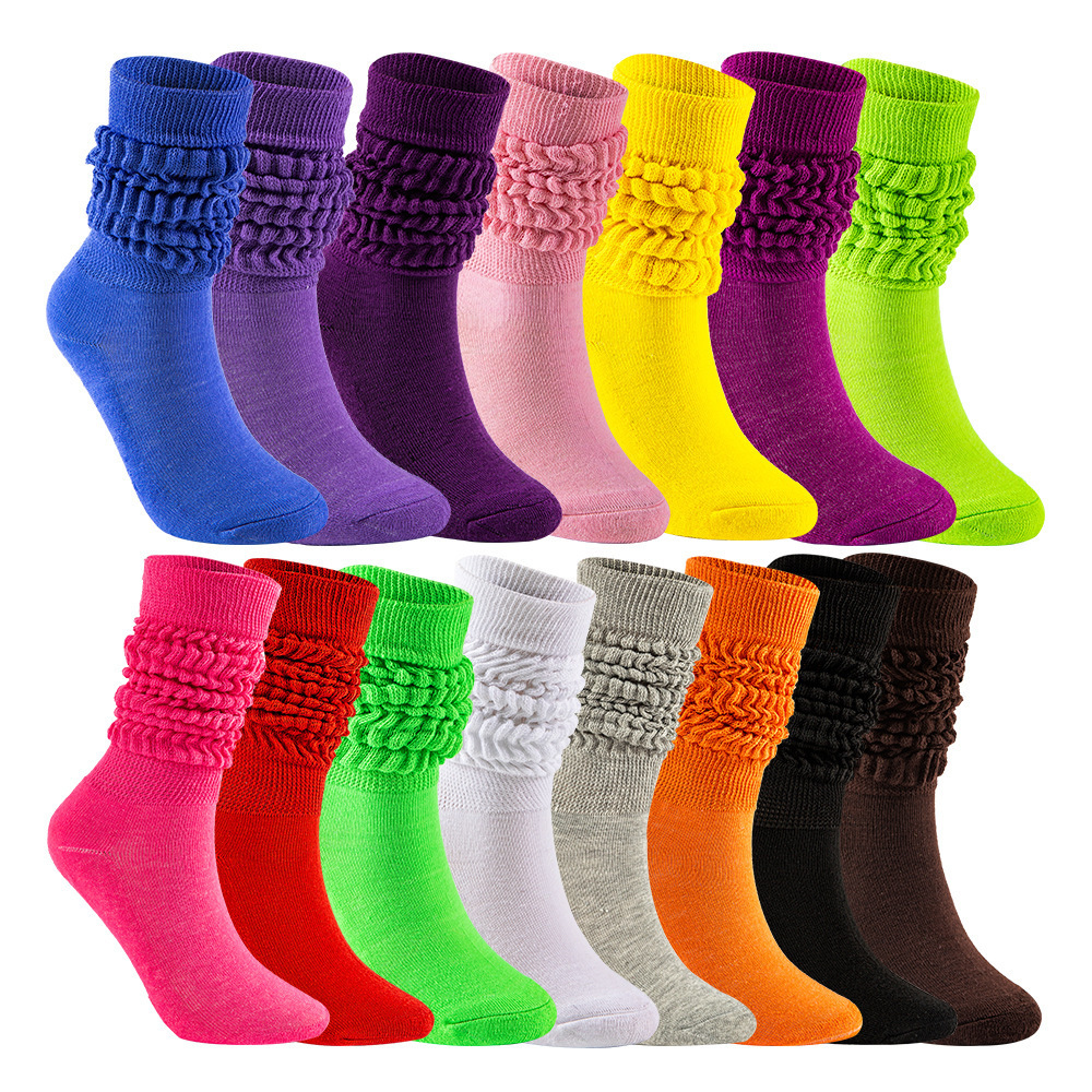 Foreign Trade Cross-Border Socks Men And Women Crew Slouch Socks