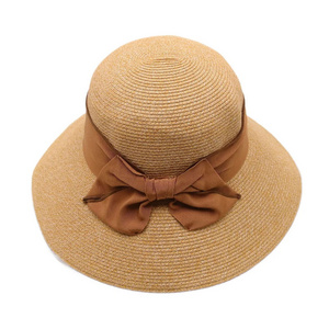 RUIMANTIKE Gaoda Factory Support OEM Summer Style Bowknot Paper Straw Braid Beach Hat