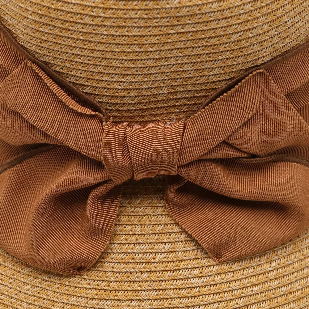 RUIMANTIKE Gaoda Factory Support OEM Summer Style Bowknot Paper Straw Braid Beach Hat