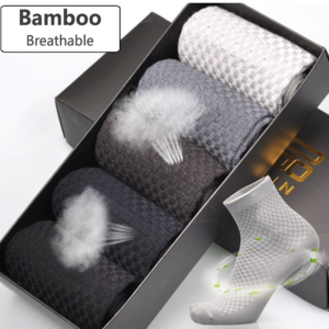 Wholesale Custom Logo Adults Crew Bamboo Fiber socks Black White Socks For Unisex Work With Box For Men Women