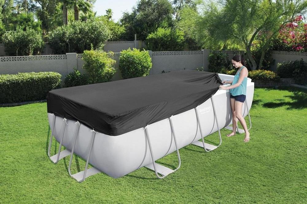 Bestway 58232 Swimming Pool & Accessories Rectangle 4.12 M X 2.01 M Pvc Pool Cover