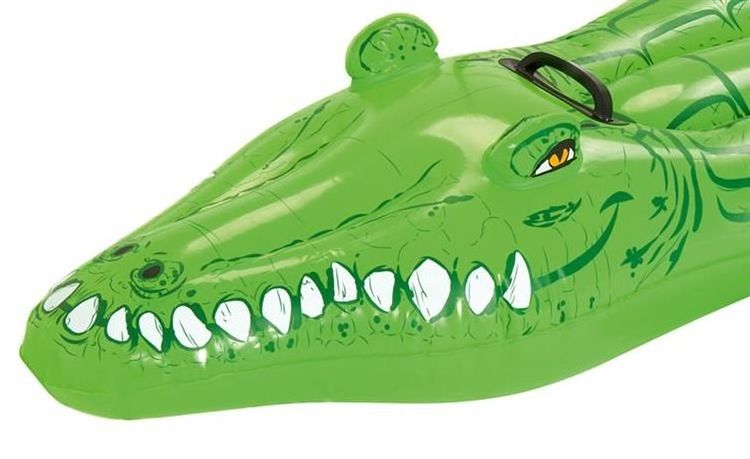 Bestway 41010 Pvc Inflatable Crocodile Ride On Inflatable Gator Float