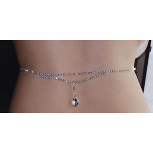 Hot selling water drop sparkling diamond Internet celebrity temperament simple and sexy waist chain