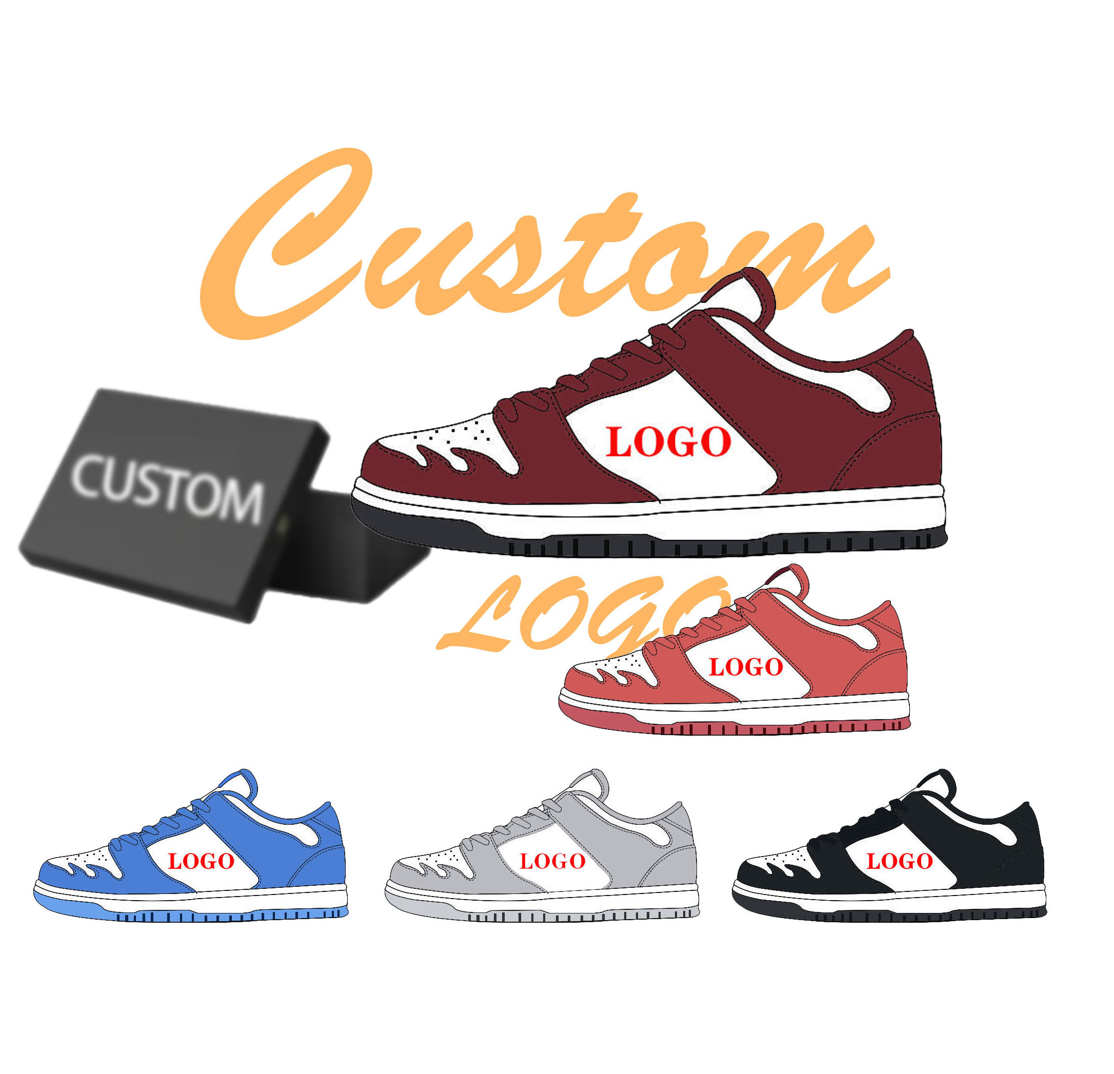 Custom Original Logo Retro Men Women Skateboard Manufacturer Basketball Casual Leather Sneakers Low Top Custom Shoes