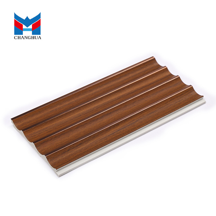 OEM PS Board Interior Decorative Fluted Wall Paper Waterproof Plastic Bedroom Bathroom Bar Decoration Wall Panels