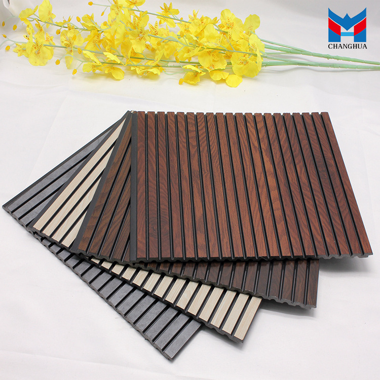 2023 Latest Models  Wooden Grain PS Interior Fluted Panels Ps Wall Panel