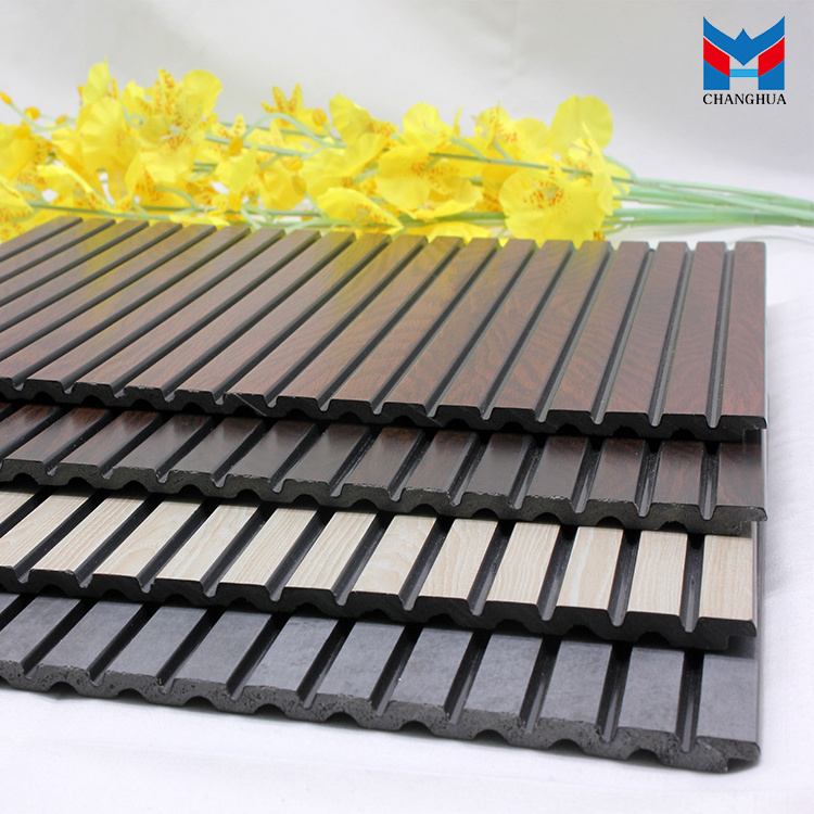 2023 Latest Models  Wooden Grain PS Interior Fluted Panels Ps Wall Panel