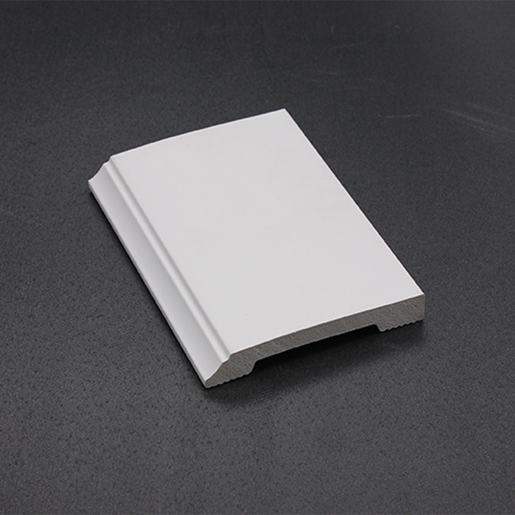 High quality white flexible wall base skirting chamfered skirting board moulding