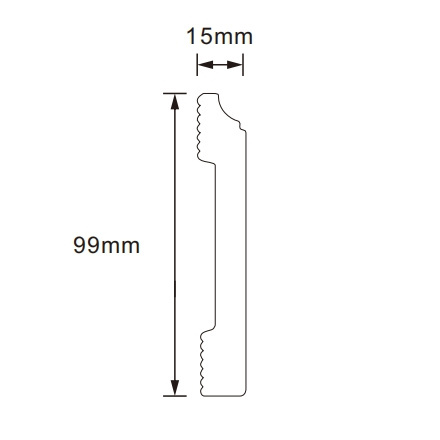 High quality white flexible wall base skirting chamfered skirting board moulding