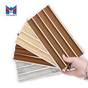 OEM PS board interior decorative fluted wall paper wall panel plastic bedroom bathroom bar decoration wall panels