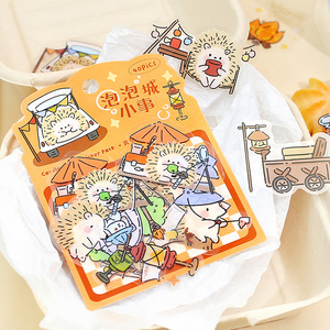 6 design 40 pcs / set PET stickers JIUMO cute animal kawaii cat lion symbol cartoon decoration pack for Diary Scrap Book