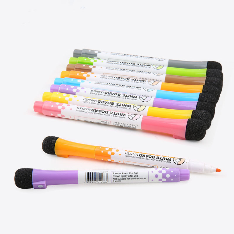 Wholesale High Quality 8 Colors Magnetic White Board Pen Eraser Dry Erase Ink Whiteboard Marker Pen Set