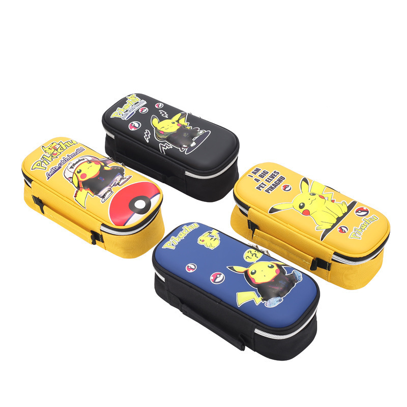 Multiple Styles Pikachu Pen Case Student Stationery 3D Stereo Password Lock Pen Box Portable Multi layer High Capacity Pen Bag