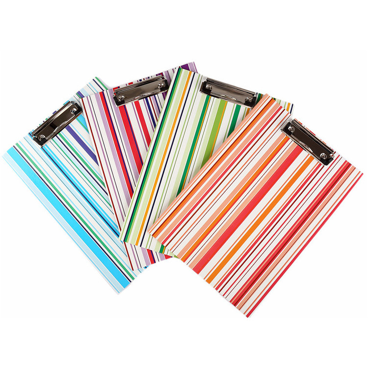 Wholesale Multicolor Hardcover Variety Printed Design Fancy Spring Clip A4 Clipboard Filing File Cardboard Folder