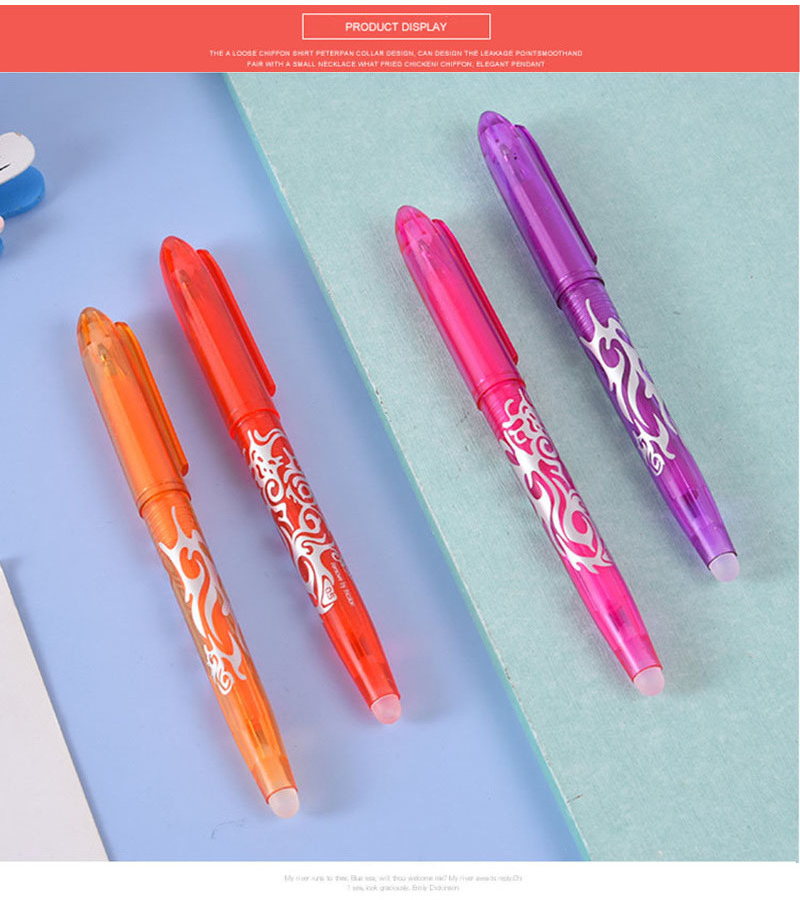 Hot Sale Plastic Hot Erasable Gel Pen 8 Colors Set Printing Pens with Erasable Ink Gel Pen