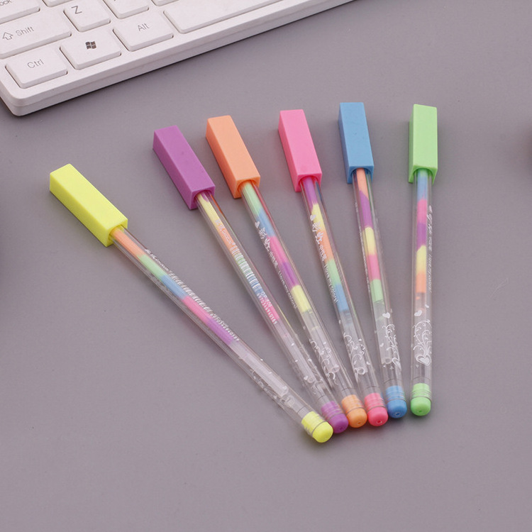 Wholesale Candy Color Water Chalk Creative Student Stationery Rainbow Gradient Highlighter Gel Pen