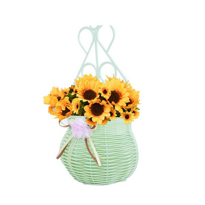 Woven Wall Hang Basket Gardening Planter Basket Indoor Plant Flower Hanging Basket for Home Decoration