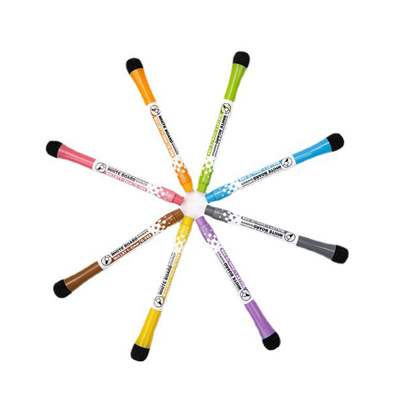 Wholesale High Quality 8 Colors Magnetic White Board Pen Eraser Dry Erase Ink Whiteboard Marker Pen Set