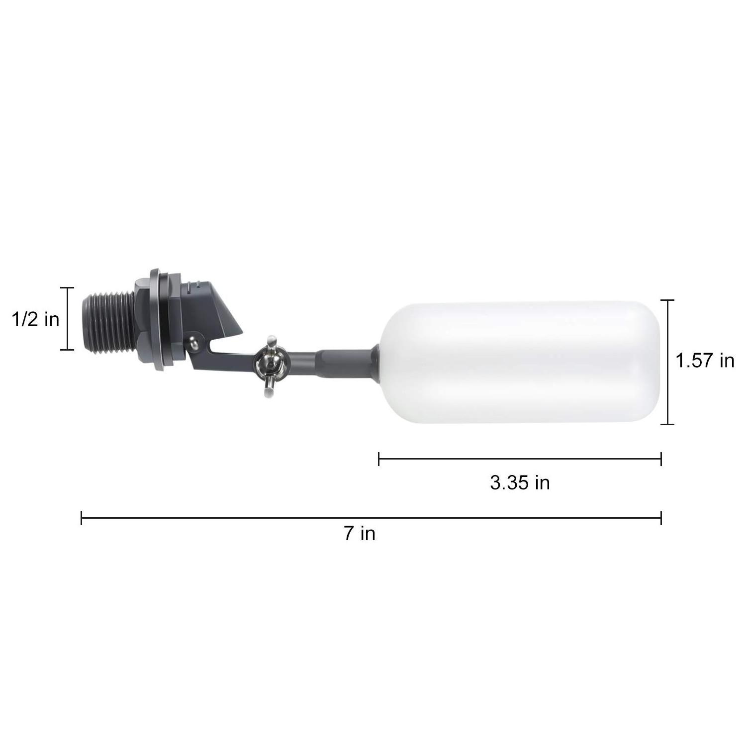 1/2 Inch Water Tank Filter Float Ball Valve with Adjustable Arm for Pool, Livestock Water Trough, Aquariums, Aquaculture