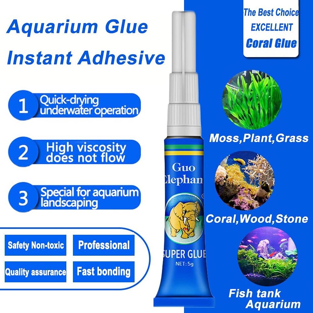 Aquarium Glue Quick-Drying aquascape Water Plant Glue for Corals aquascaping Instant Glue for Plants