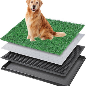 Artificial Dog Grass Mat Pet Potty 4 Layers Dog Potty Grass with Tray  for Dogs to Pee and Poop on