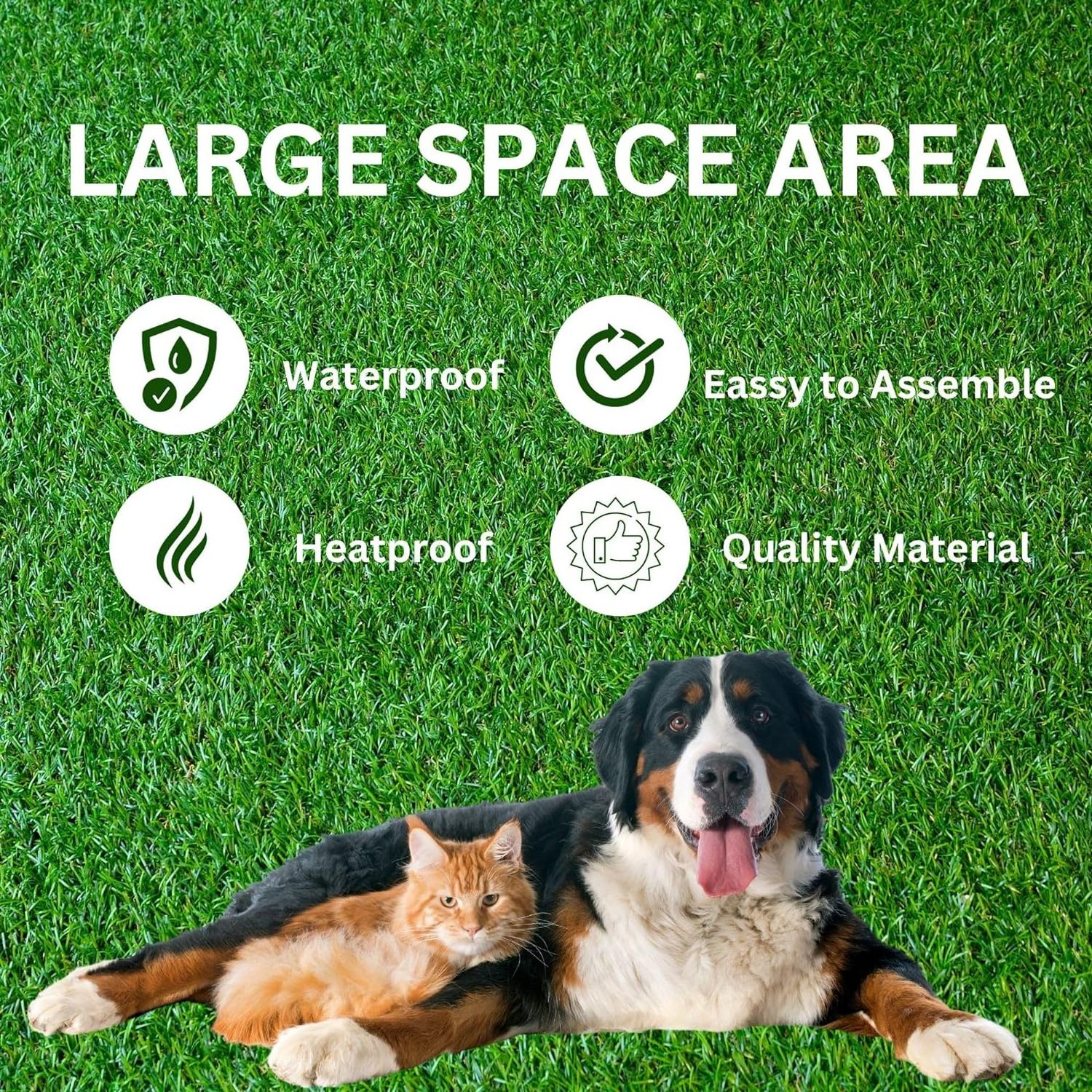 Artificial Dog Grass Mat Pet Potty 4 Layers Dog Potty Grass with Tray  for Dogs to Pee and Poop on