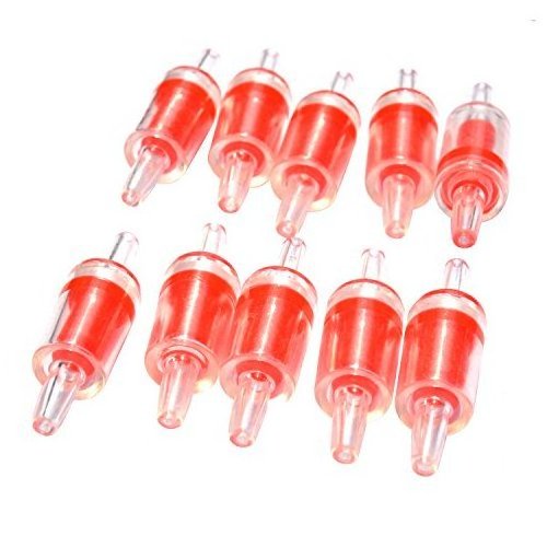 Aquarium Air Pump Check Valves Red Clear Plastic One Way Non-return Check Valve for Fish Tank