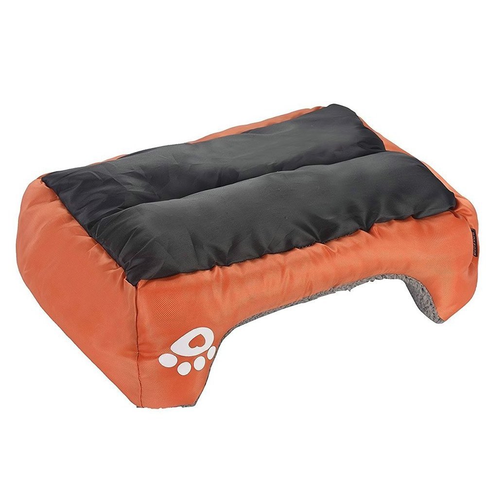 Dog Soft Washable Rectangular Pet Self Warming Cat Pet Warm Basket Bed with Fleece Lining Fit Most Pets