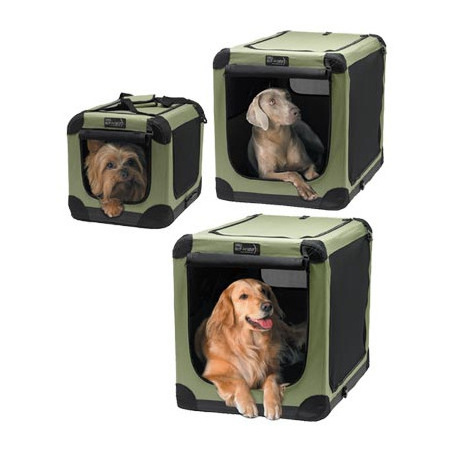 2-Door Collapsible Soft-Sided Folding Travel Crate Dog Kenne Portable Folding Soft Dog Crate for Outdoor and Travel Crate Kennel