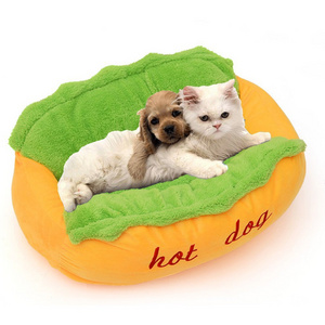 Hot Dog Design Pet Dog Bed ,Removable and Washable Pet Mat Dog House