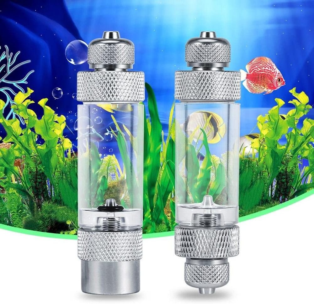 Aquarium Water Plant CO2 Bubble Counter Single/Double Head Non-return Bubble Counter Fish Tank Tool