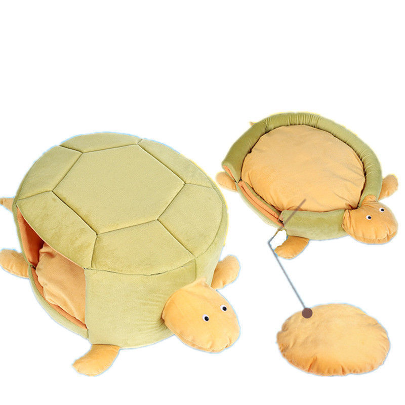 Cute Turtle Shape Pet Dog Puppy Sleeping Bag House Cat Bed Warm Soft Kennel Cave for Pet