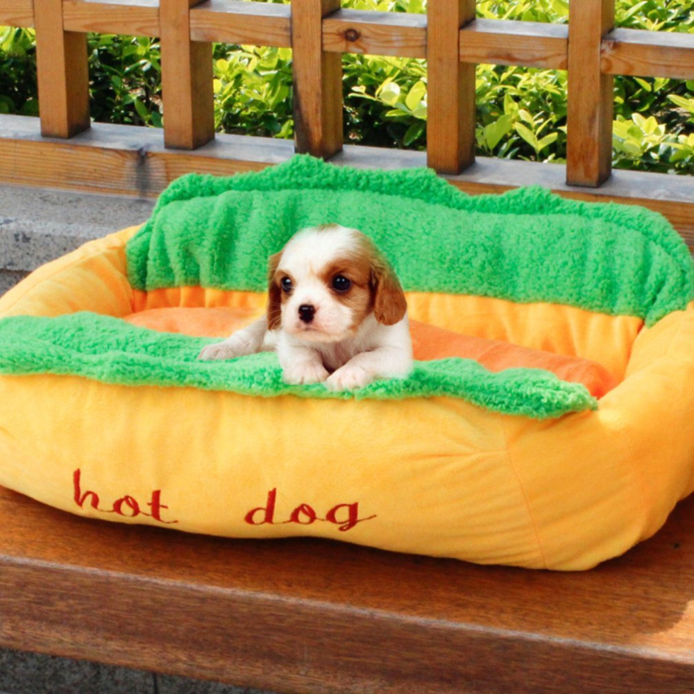 Hot Dog Design Pet Dog Bed ,Removable and Washable Pet Mat Dog House