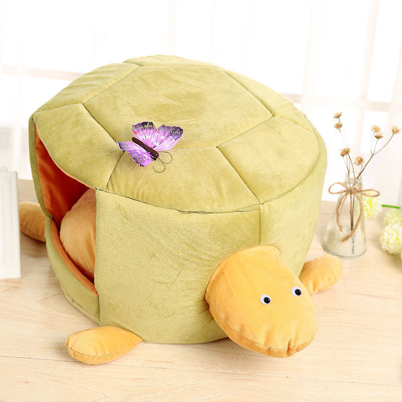 Cute Turtle Shape Pet Dog Puppy Sleeping Bag House Cat Bed Warm Soft Kennel Cave for Pet