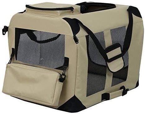 3-Door Collapsible Soft-Sided Folding Travel Crate Dog Kenne Portable Folding Soft Dog Crate for Outdoor and Travel Crate Kennel