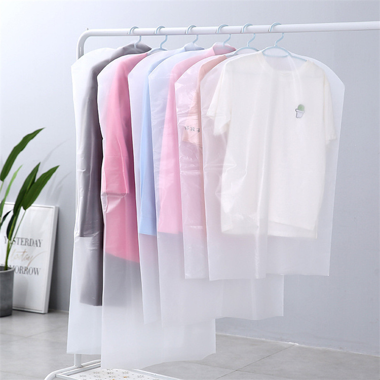 Clear Disposable Dust-proof Dress Clothes Cover Suit Dress Garment Bag Storage Use Customized Plastic Disposable Suit Cover